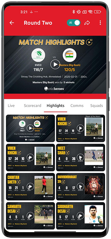 CricHeroes Live Highlights